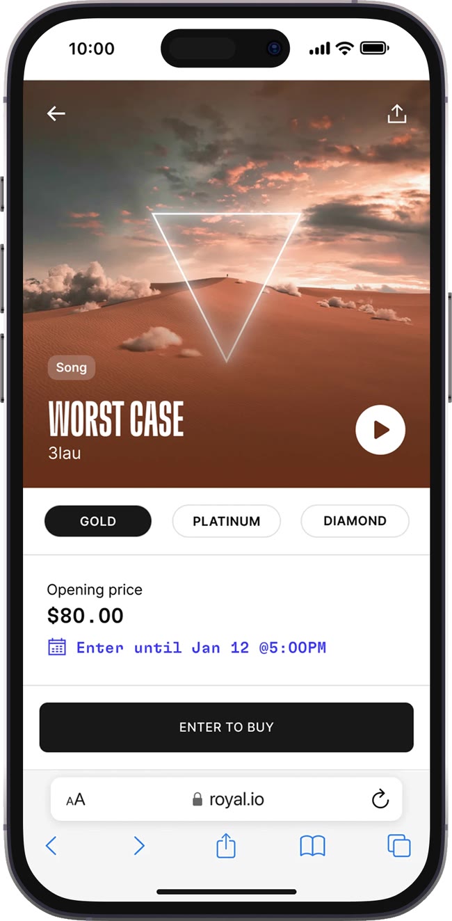 A 3lau Worst Case drop open for entries: Enter to buy until Jan 12